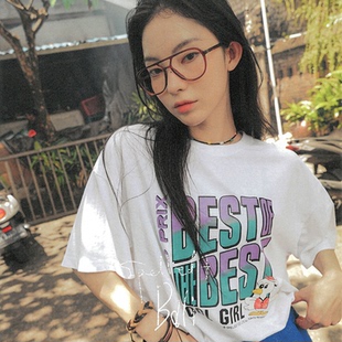 半袖 SPELLEDIT2026年春季 T恤宽松舒适百搭上衣休闲款 小鸭短袖 新品