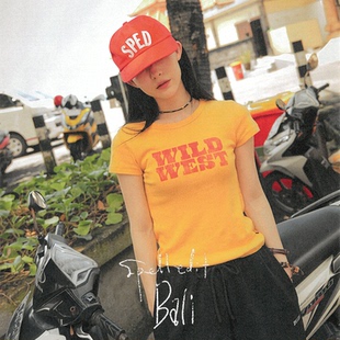 棉质上衣女 西部狂野T恤酷感潮流设计修身 SPELLEDIT2026春季 新品