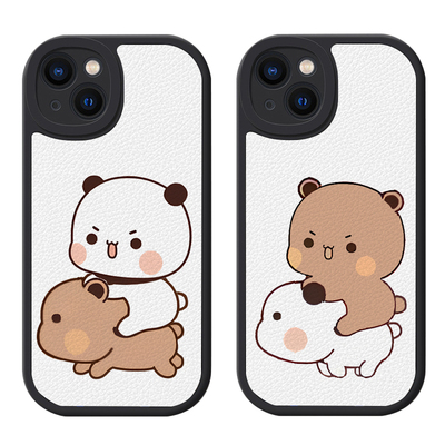 新款液态玻璃超薄一二布布情侣手机壳定制适用苹果16/15/14/13/112promaxSE3华为Pura70小米13OPPOReno8一加9