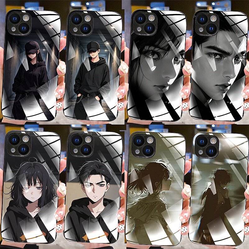 新款玻璃情侣手机壳小众高级感定制任意机型适用iPhone17/16/151413promaxVIVOX60IQOONEO10小米15OPPOReno11