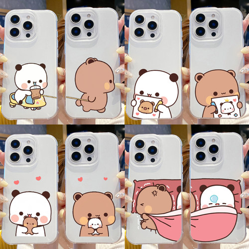 新款防摔可爱IMD白色一二布布手机壳情侣定制任意机型适用苹果17/16/15/14promax华为VIVOIQOPPO荣耀小米红米