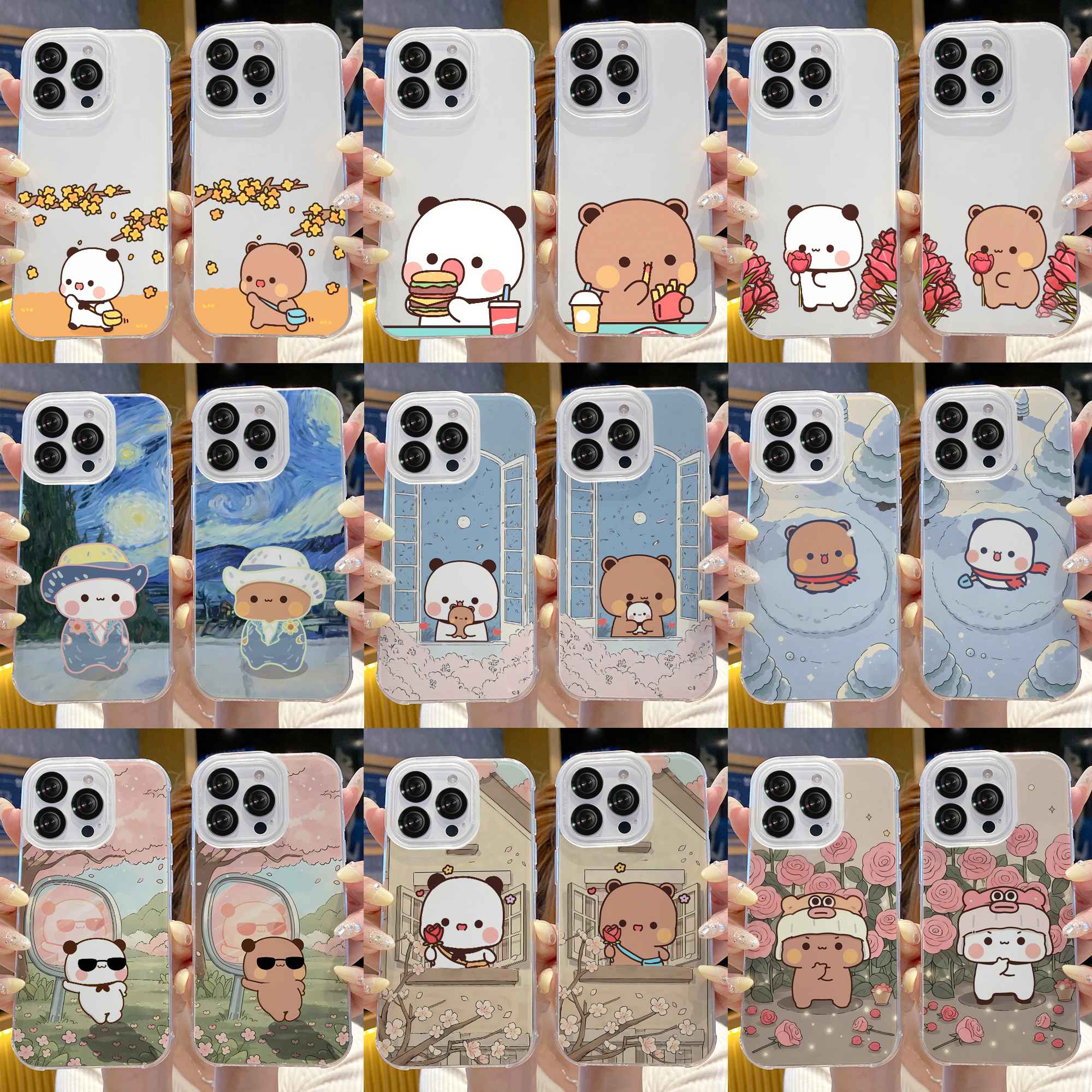 新款白色IMD一二布布情侣手机壳定制任意机型适用苹果17/16/1514/1312promax华为荣耀vivoppoFind小米红米IQO