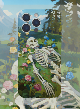 新款菲林壳骷髅手机壳任意机型定制适用苹果16/15/14/113promax荣耀90OPPOReno8VIVOS17IQOO13小米14红米K80