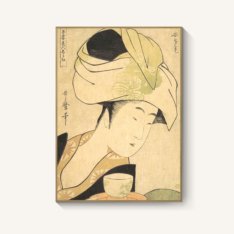 日式壁画仕女图装饰画寿司店居酒屋日料定做挂画和风浮世绘日本