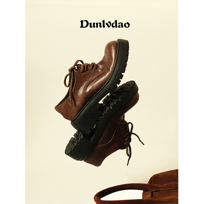 敦绿岛·厚吐司｜Thick 厚底甜酷设计感小皮鞋圆头马皮德比乐福鞋