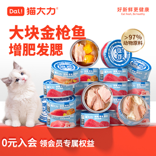 猫大力猫罐头主食罐营养增肥金枪鱼零食罐补水湿粮罐头24罐整箱