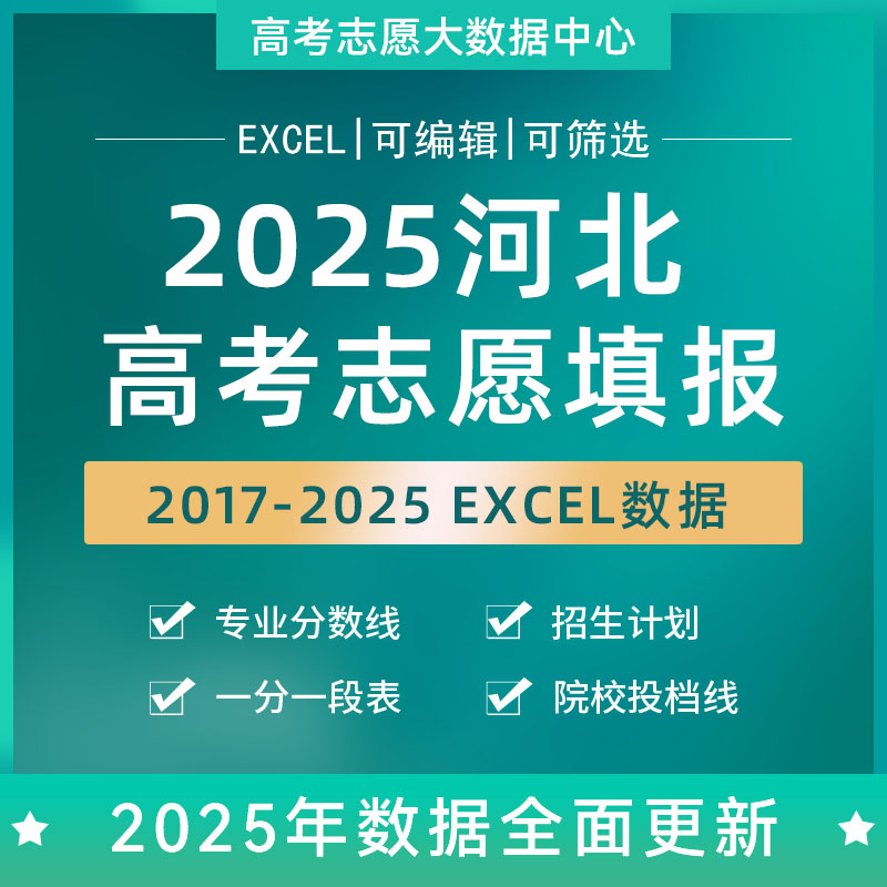 2025河北省高考志愿填报大数据库招生计划指南投档线专业分excel