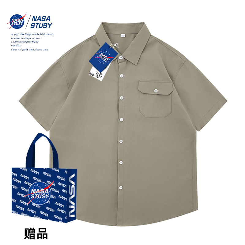 NASA官方进口美式潮牌短袖衬衫