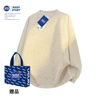 男款 NASA 秋装 高街2025新款 宽松情侣潮牌圆领卫衣 STUSY美式