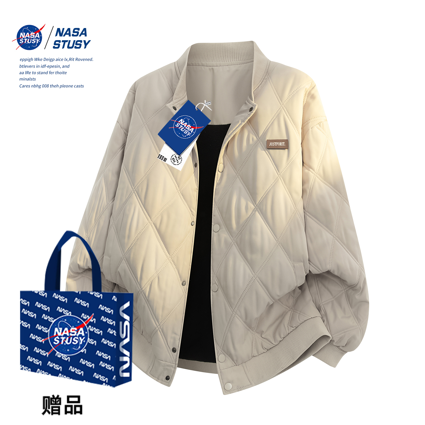 NASA官方进口美式潮牌棉衣外套