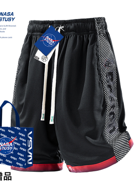 NASA STUSY美式高街2026新款夏装男款休闲五分裤子薄款宽松短裤