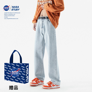 秋冬装 高街2025新款 宽松直筒牛仔裤 男款 子 NASA 休闲长裤 STUSY美式