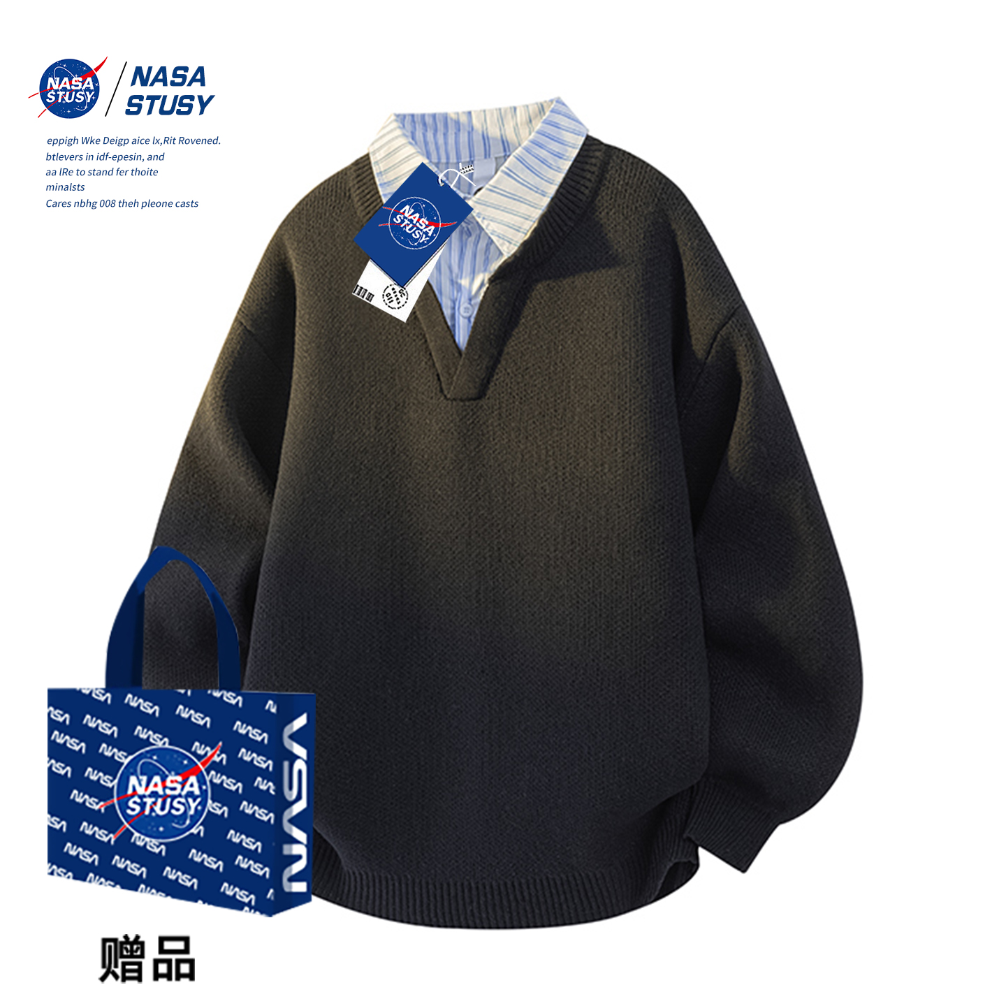 NASA官方进口美式潮牌毛衣