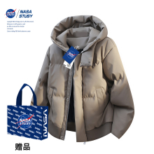 NASA STUSY美式2025冬季加厚保暖皮衣棉衣男款棉袄羽绒棉服外套