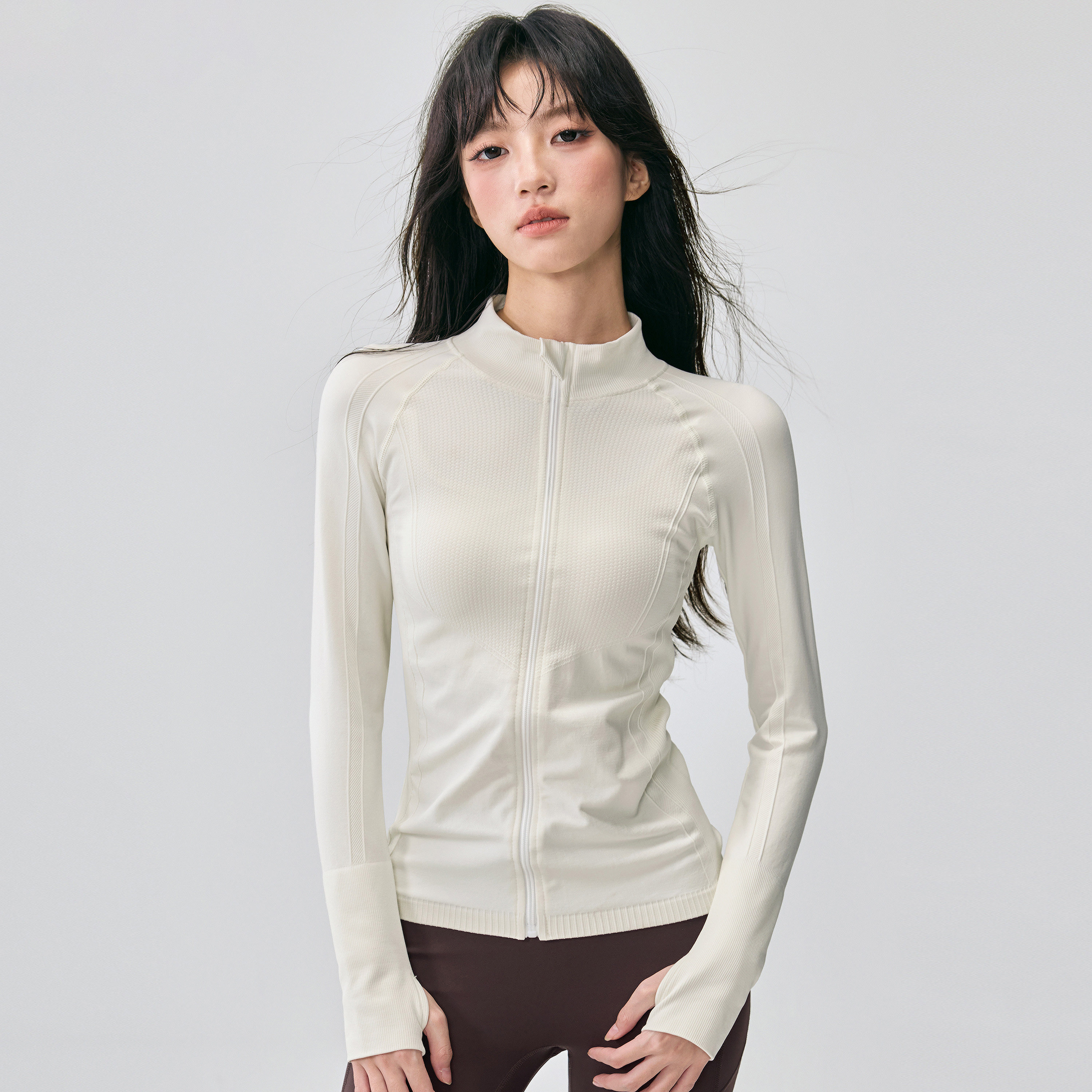 秋冬立领瑜伽服外套女修身显瘦普拉提健身长袖跑步训练运动上衣,运动服/休闲服装,健身衣,淘宝优惠券,粉丝福利购,淘宝优惠卷