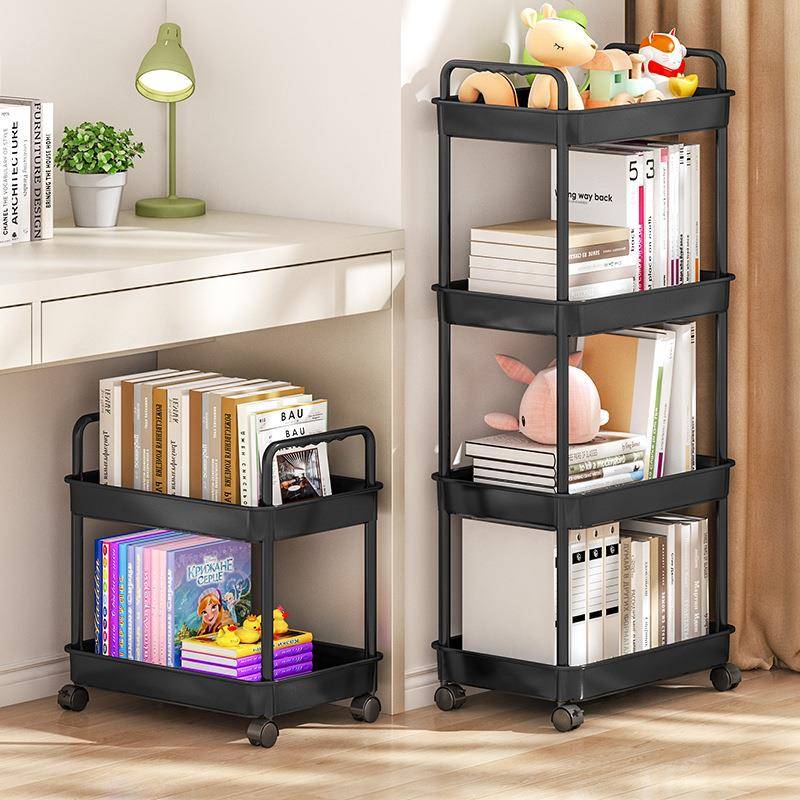 旋转置物架家用多层物品收纳架学生书包书本置物架可移动厨房收纳