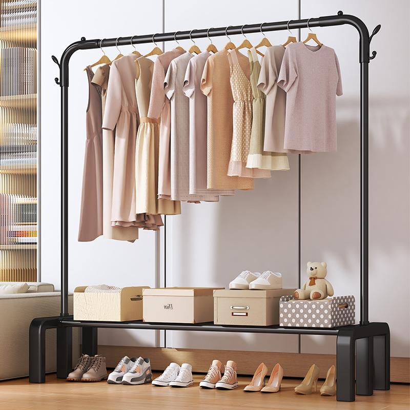 晾衣架落地衣帽架家用挂衣架简易室内学生宿舍卧室阳台晒衣服架子