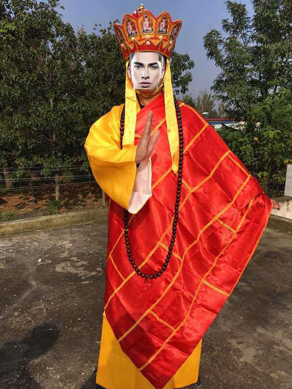 唐僧法海袈裟西游记服装佛帽唐僧帽子全套 法海服装戏装道具头饰