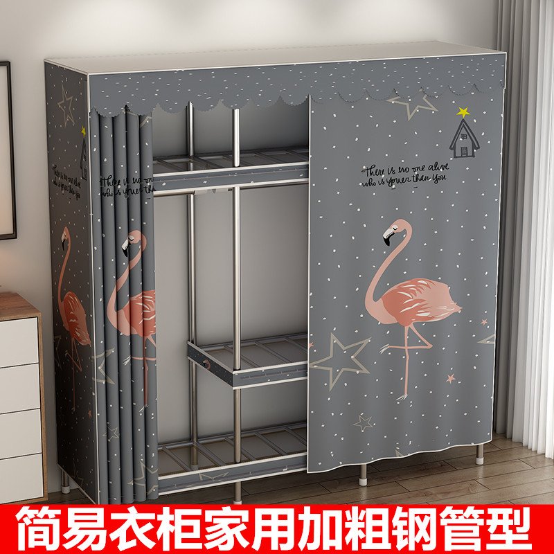 布x衣柜出租房用拉链家用卧室免安装简易专用小户型组装农村小型