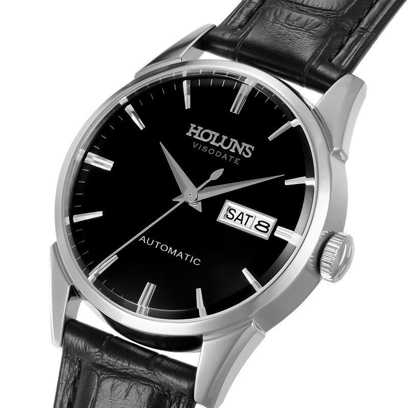 瑞士豪伦诗holuns手表男男士进口机芯全自动机械手表男双日历