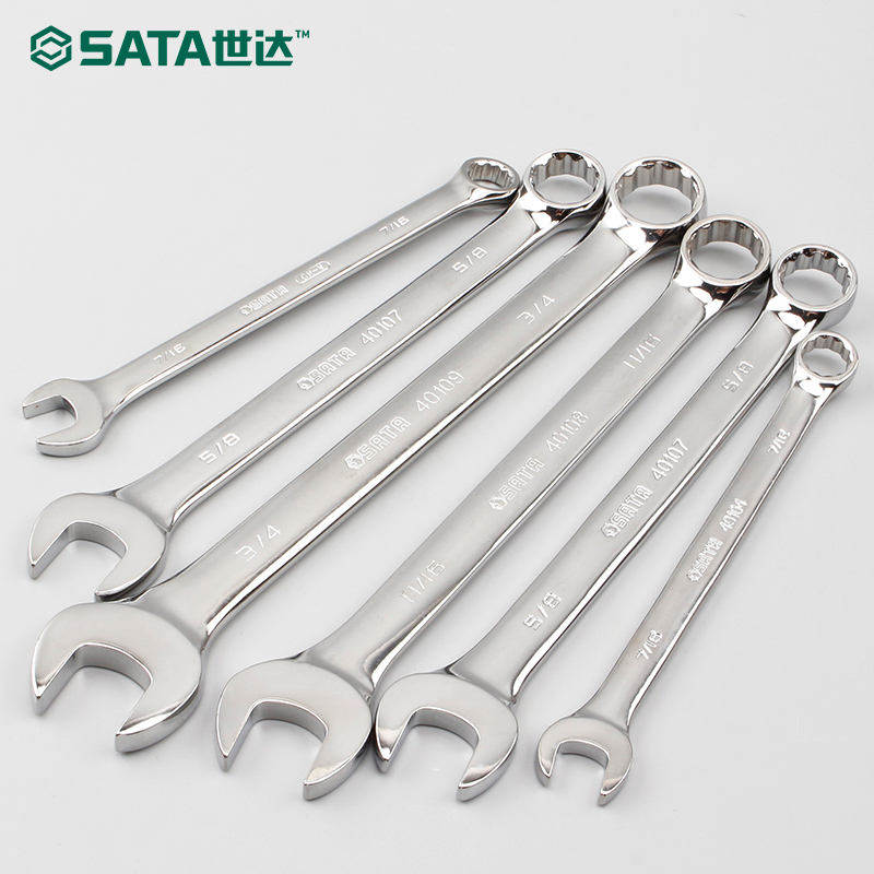 世达工具英制全抛光两用扳开口扳手梅花扳手工具4010140116