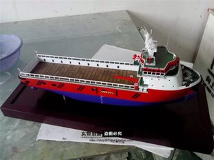 图纸订做多用途船拖船模型拖轮船模仿真比例手工船模定做工程船舶