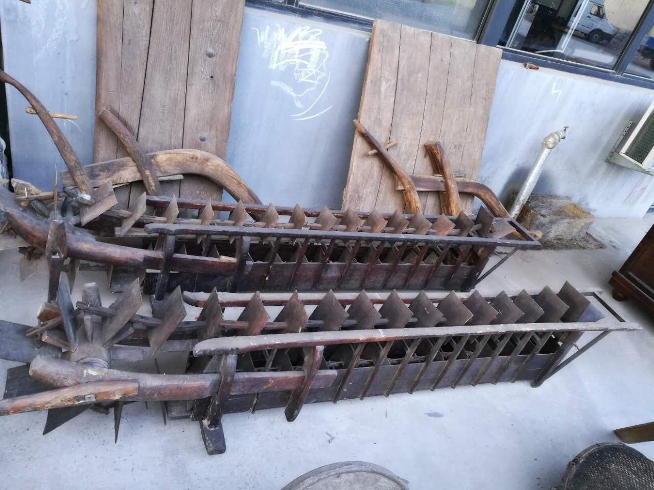 木质老物件水车怀旧民俗收藏摆件龙骨收藏灌溉旧农具 农家院老式