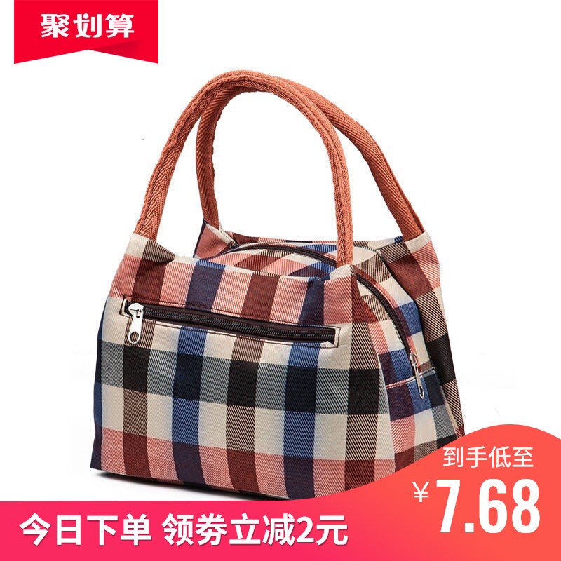小手提布包女手拎小号妈妈包手提包中年女士便当饭盒袋子帆布