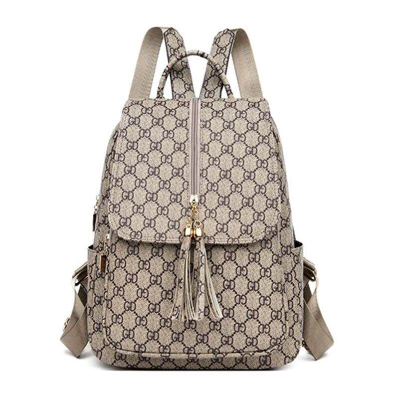 老花皮双肩包女韩版潮时尚百v搭网红小背包女士洋气u防盗旅行背包