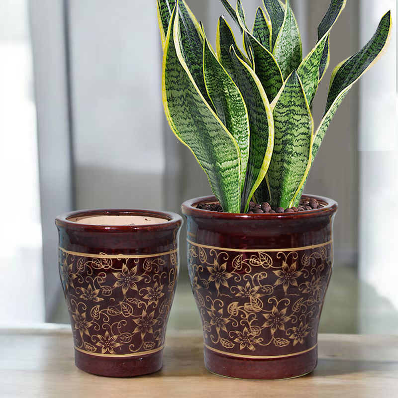 特大号高档陶瓷花盆树金钱大口径中式客厅国风落地花开富贵陶瓷