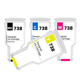 竞越适用惠普HP 738绘图仪墨盒 T850 t950 打印机大幅面墨盒