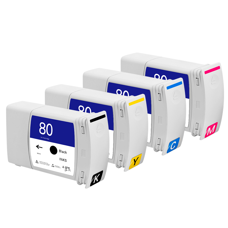 竞越适用惠普80墨盒HP Designjet 1050 1055 1050C 1055C打印机绘图仪墨水盒 C4871A墨盒4846A 4847A 4848A
