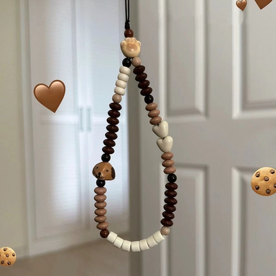 棕色小狗手机链可爱手机挂绳