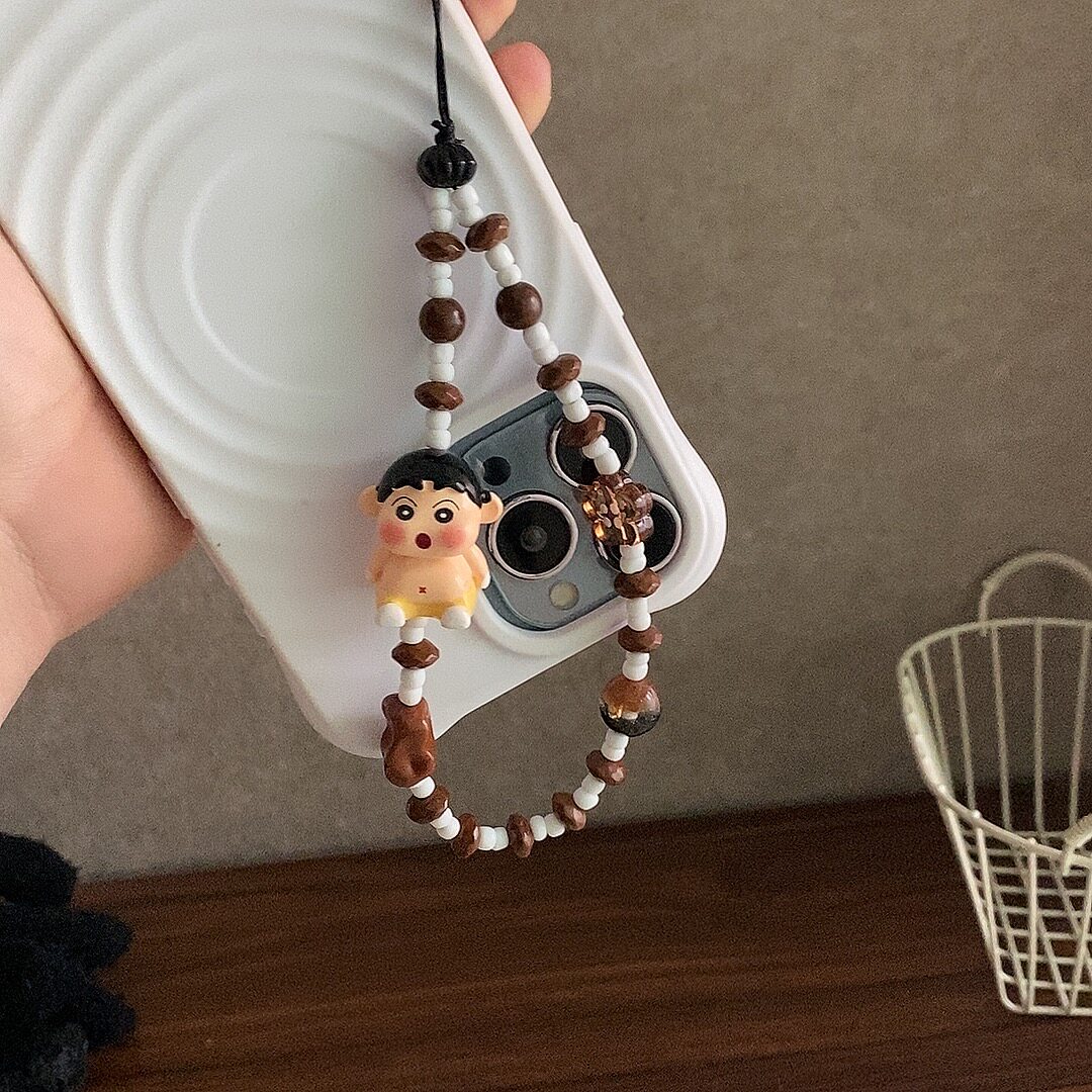 纽扣蜡笔小新手机链可爱手机挂绳