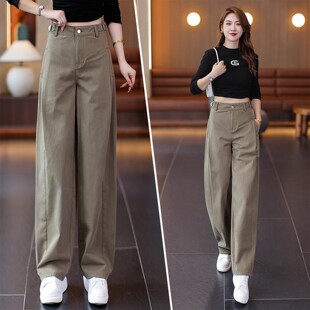 阔腿香蕉裤 休闲棉弯刀工装 宽松显瘦今年流行窄版 女2025春秋新款 裤