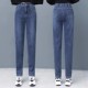 春秋哈伦高腰直筒新款 子时耳套 萝卜裤 百搭宽松显瘦老爹牛仔裤 长裤