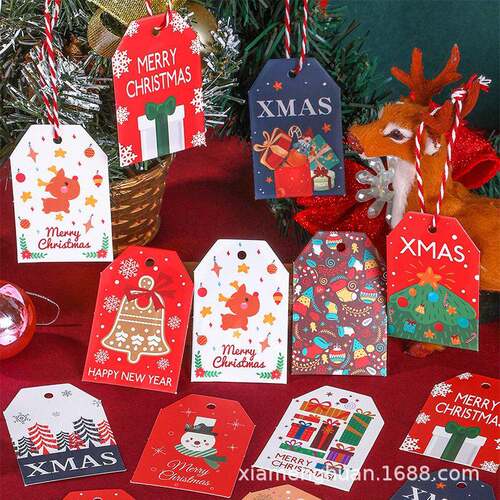 merry christmas gift tags small card decorations圣诞礼物吊卡