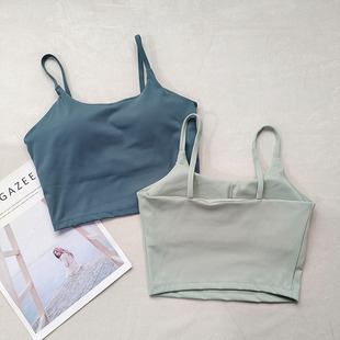 L家经典~新款裸感磨毛运动内衣女美背吊带防震聚拢健身文胸速干
