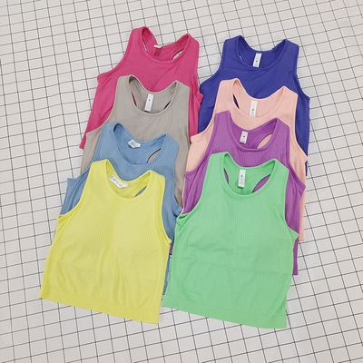 运动背心带胸垫健身服瑜伽工字女