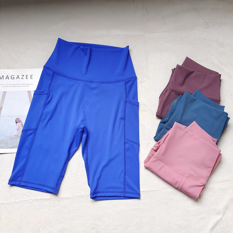 裸感运动健身裤瑜伽速干五分裤