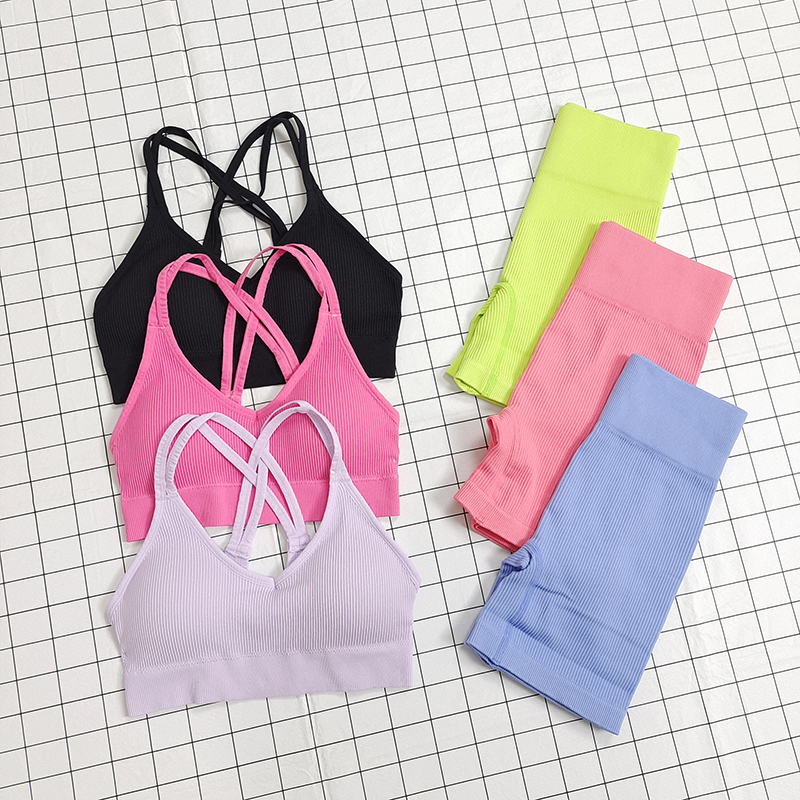 速干健身套装无钢圈美背短裤