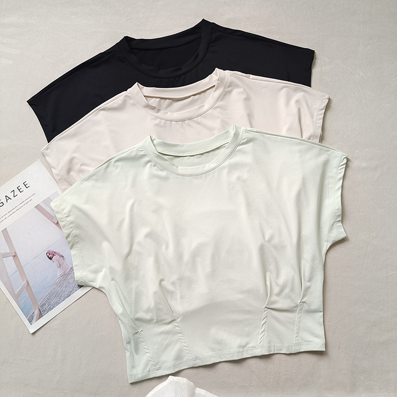 瑜伽上衣女圆领运动短袖T恤轻薄透气跑步服普拉提训练宽松健身服,运动服/休闲服装,健身衣,淘宝优惠券,粉丝福利购,淘宝优惠卷