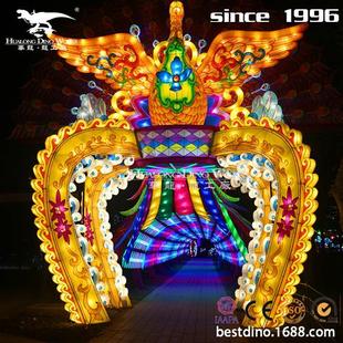 创意彩灯 彩灯世界神奇大观时光隧道大门自贡灯会厂家制作新款