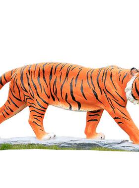 大型玻璃钢雕塑工艺品仿真老虎摆件东北虎户外庭院花园林景观装饰