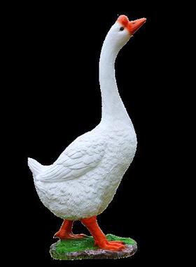 玻璃钢仿真鹅雕塑摆件花园庭院草坪户外大鹅模型园林景观动物装饰