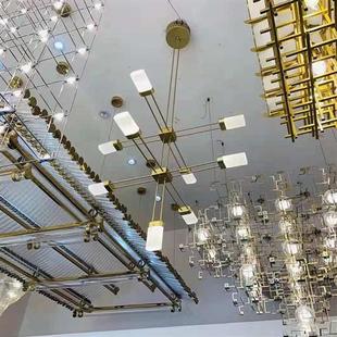 异性大堂吊灯酒店宴会商场工艺灯具灯饰满天星玻璃吊灯
