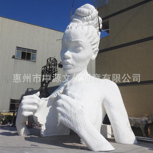 户外玻璃钢人物雕塑城市地标建筑雕像商业门口IP美陈泡沫模型工厂