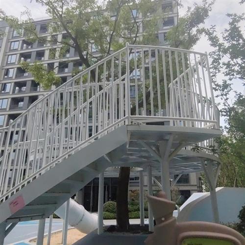 不锈钢门头小区入口门头大型不锈钢制作不锈钢风雨连廊扶梯框架