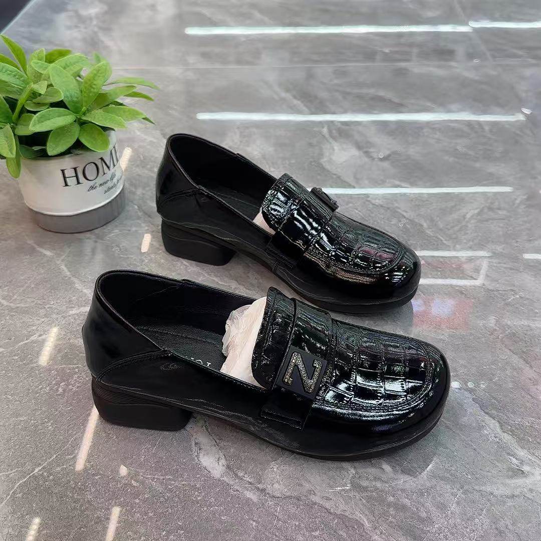 2026春季新款女鞋真皮乐福单鞋牛皮豆豆鞋牛筋软底工作单鞋一体跟,女鞋,乐福鞋（豆豆鞋）,淘宝优惠券,粉丝福利购,淘宝优惠卷