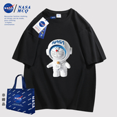 纯棉T恤短袖 MCQ联名2024新款 小熊卡通字母男女情侣同款 NASA